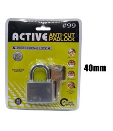 ACTIVE Anti-Cut Brass Pad Lock 40mm & 50mm (1PCS / 2PCS / 3PCS / 4PCS) 