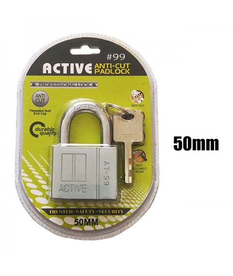 ACTIVE Anti-Cut Brass Pad Lock 40mm & 50mm (1PCS / 2PCS / 3PCS / 4PCS) 