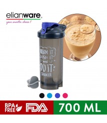 Elianware Protein Shaker Blender BPA Free Container with MIxing Ball (700ml)