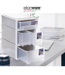 Elianware Elegant Modern Office Drawer - Stackable Storage Box Plastic Drawer Rack 636 (Fits A4 Paper)