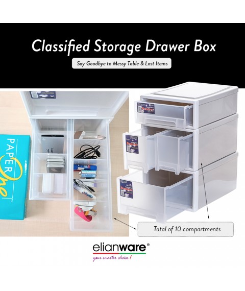 Elianware Elegant Modern Office Drawer - Storage Box 637 (10 Compartments)