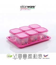 Elianware Kuih Raya Cookies Snacks Airtight Container with Tray (6 Pcs)