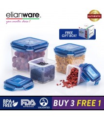 Elianware Ezy-Lock Airtight Seal Microwavable Food Containers (4 pcs)