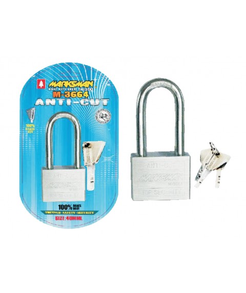 MARKSMAN Anti-Cut Brass Pad Lock 长耳高级防剪锁