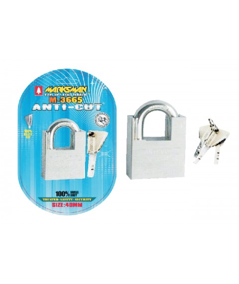  MARKSMAN Anti-Cut Brass Pad Lock 短耳高级防剪锁