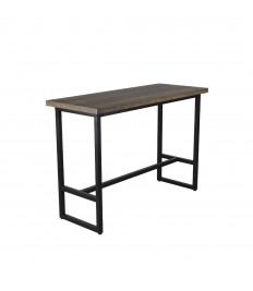 CECELIA GREY MARBLE BAR TABLE TOP WITH METAL LEG