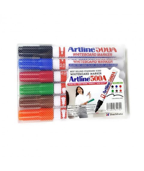 Artline 500A Whiteboard Marker (Pack of 6)