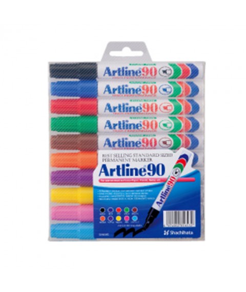 Artline 90 Permanent Whiteboard Marker (Pack of 10)