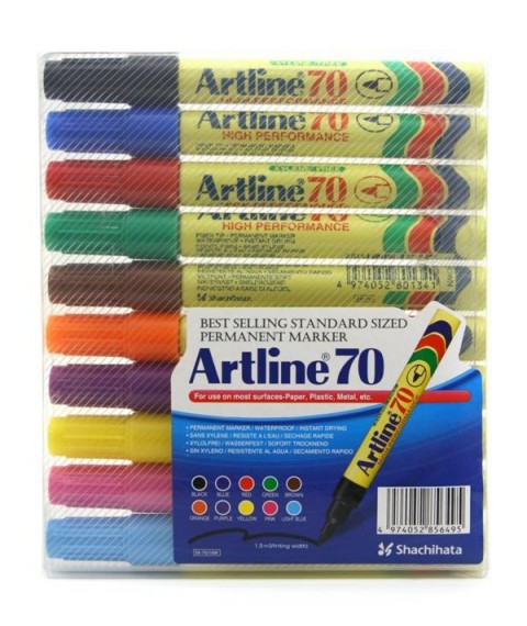 Artline 70 Permanent Whiteboard Marker (Pack of 10)